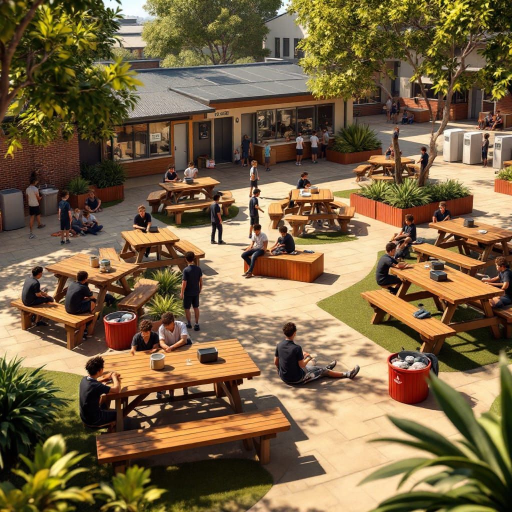 Marist College Ashgrove Schoolyard with Students Playing