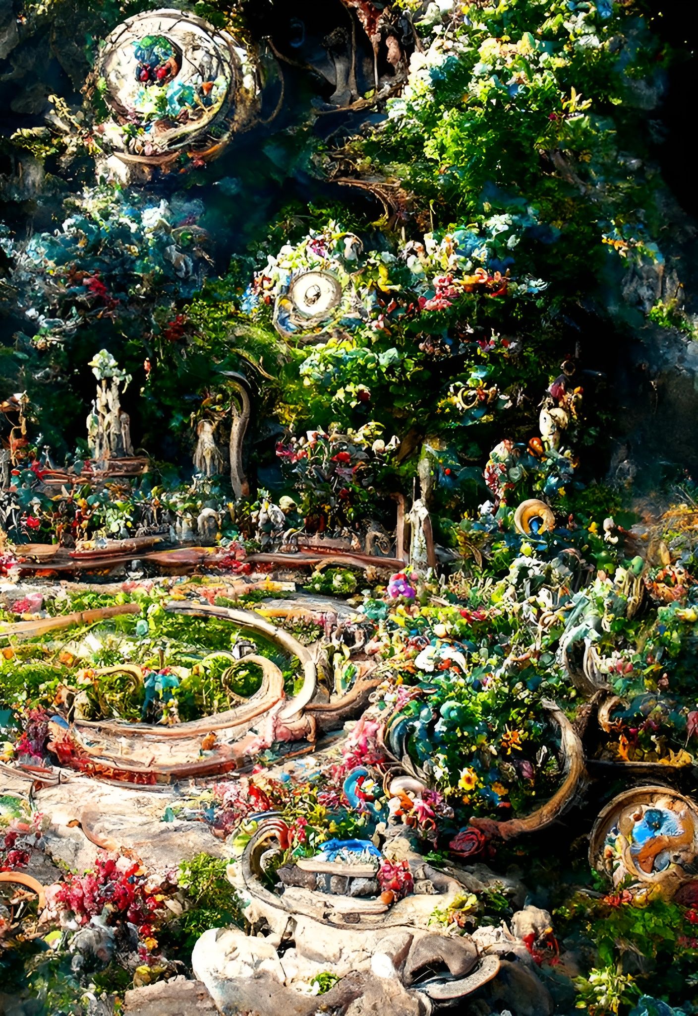 Rococo Garden of the Universe: Detailed Concept Art