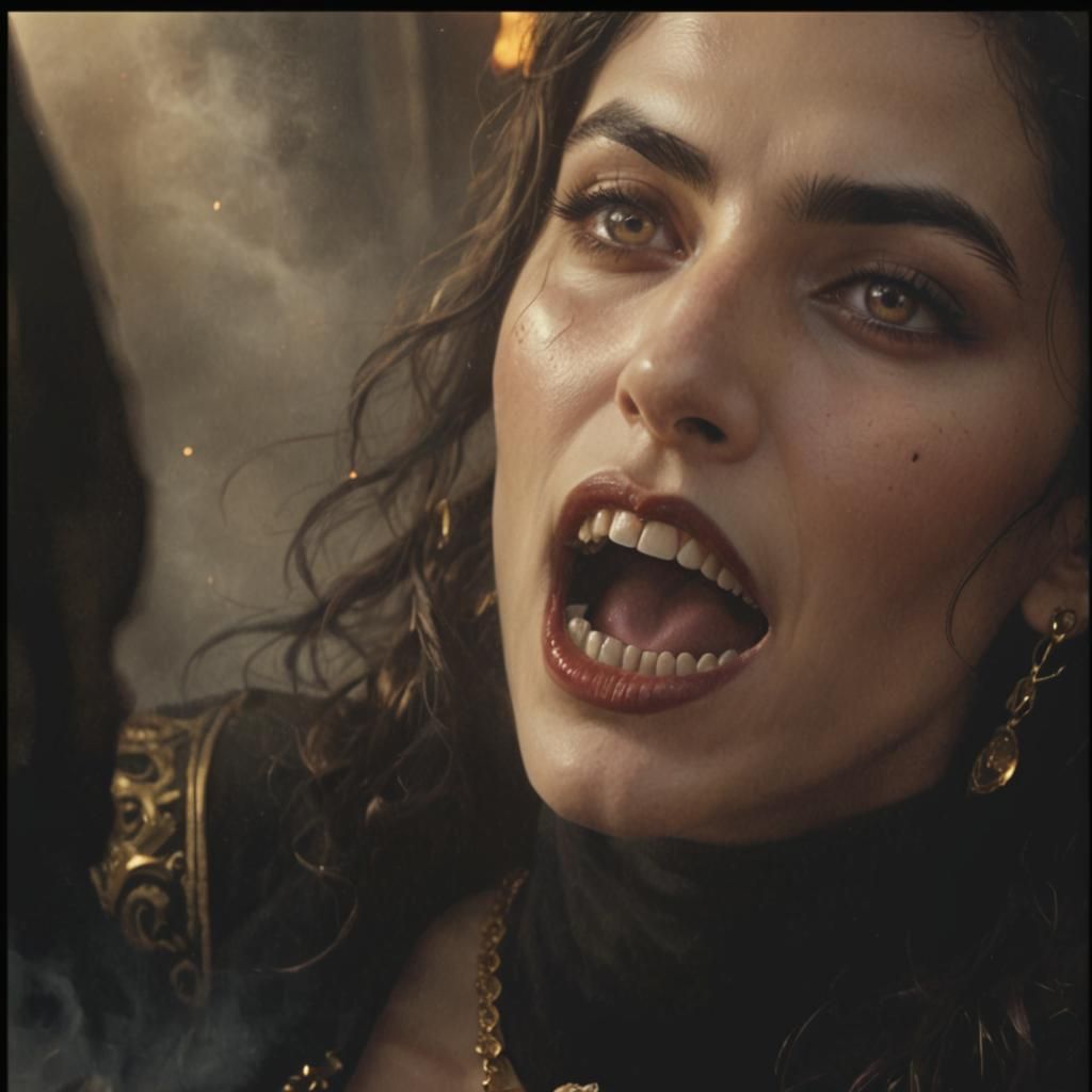 Palestinian Vampire in Dark Gothic Byzantine Style