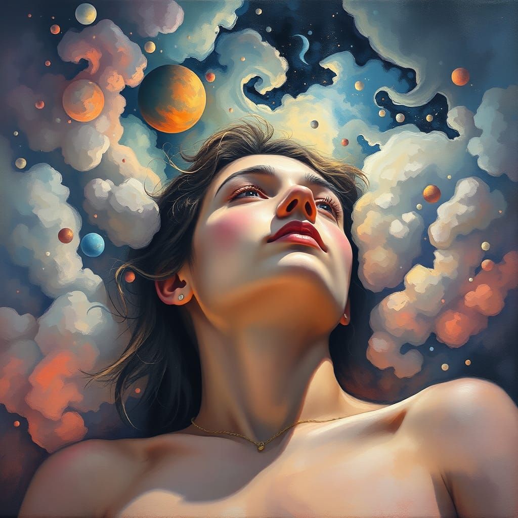 Lucid Dream Realization as Gouache Impressionist Painting