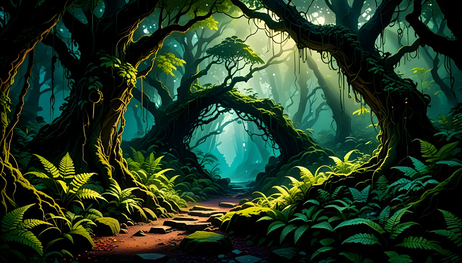 Mysterious Cave Entrance Hidden in Emerald Forest