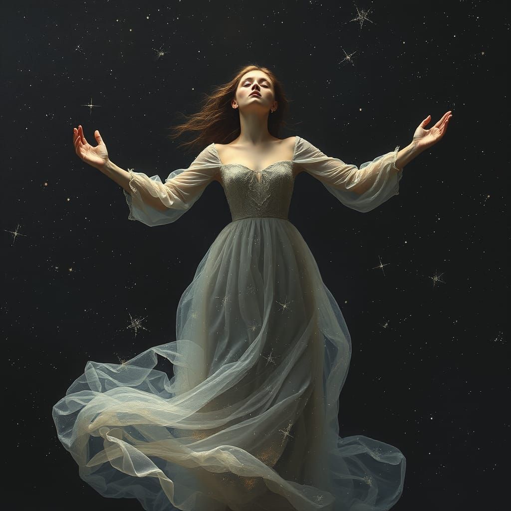 Ethereal Starweaver Amidst Celestial Wonder