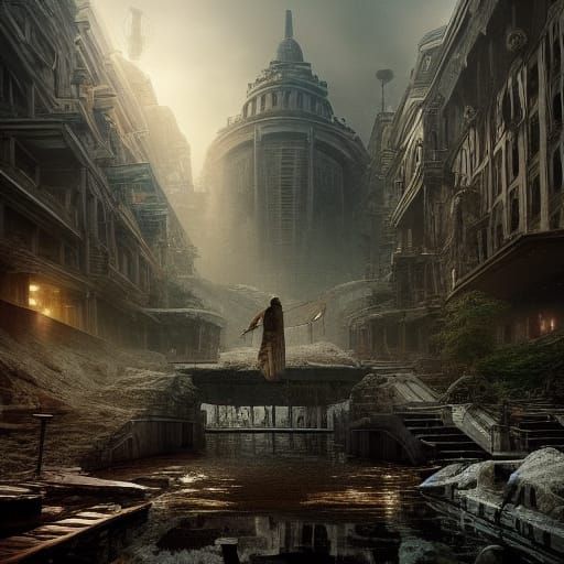 Epic Survivor: Dramatic Digital Matte Painting