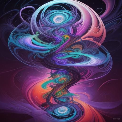 Cosmic Surrealism: Vortex of Light and Color