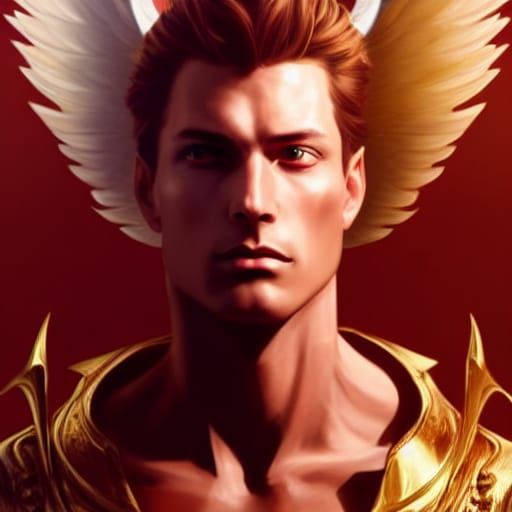 Angelic Prince of Heaven with Gold Accessories