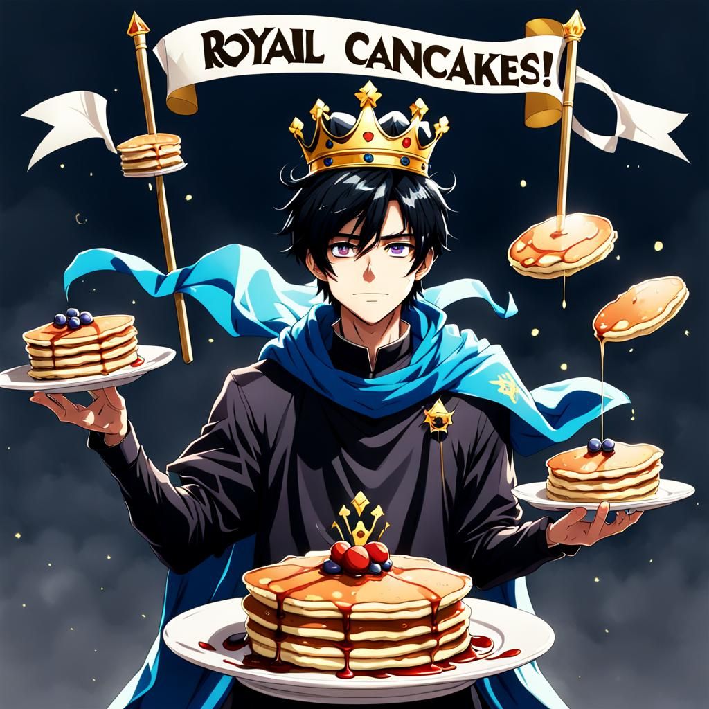 Anime Style: Royal Prince with Levitating Pancakes