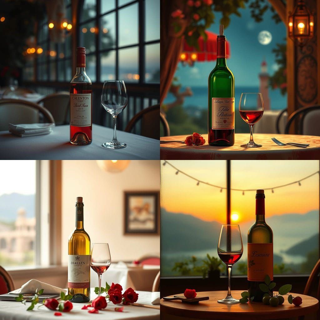 Lost Imaginative Concepts, bottle white, bottle red, Italian...