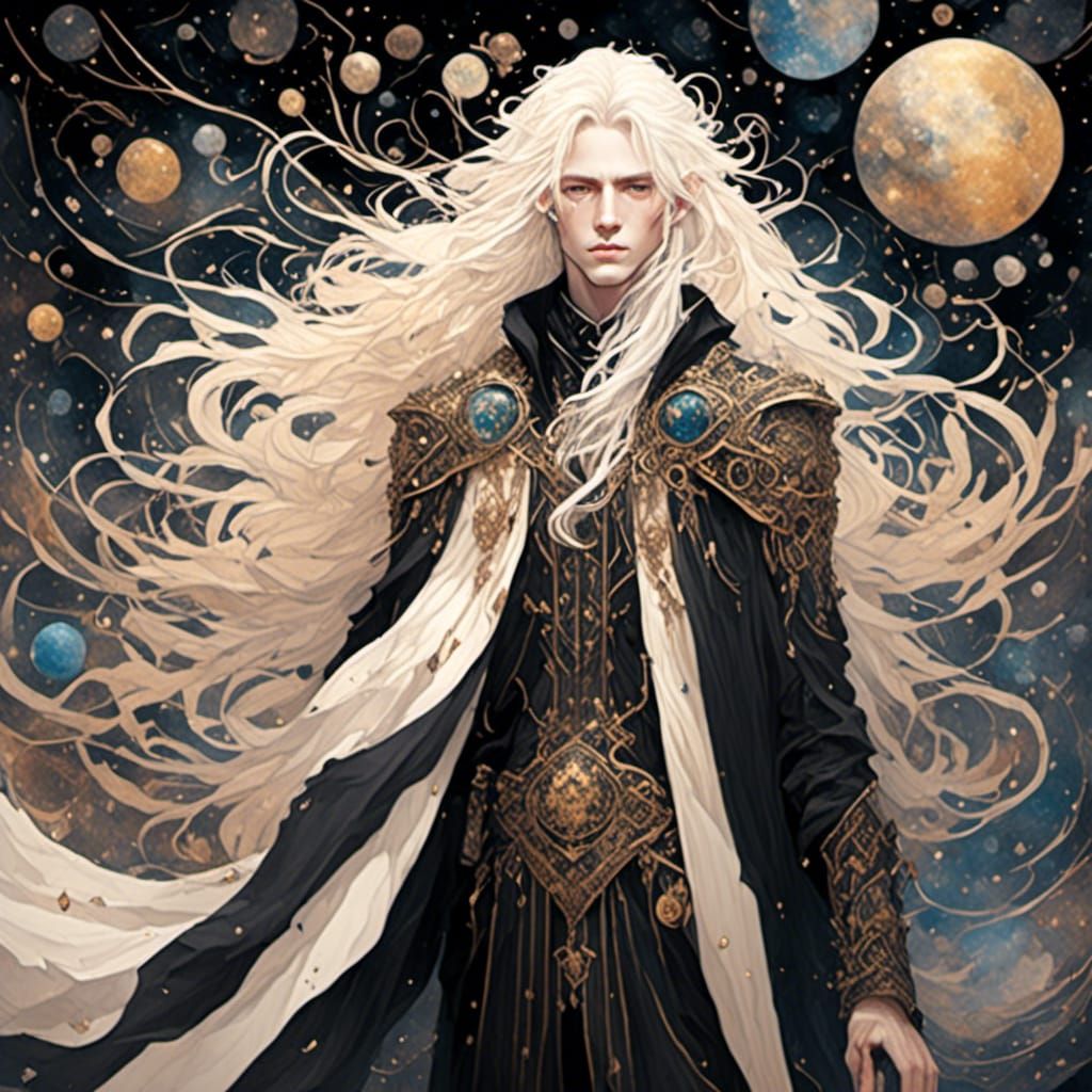 Fallen Aasimar Bard in Gildpunk Style