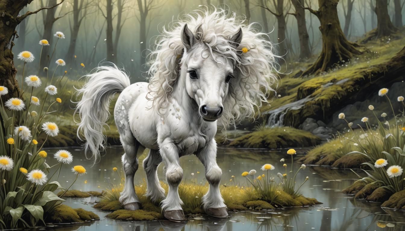 Adorable Silver Colt in Jean-Baptiste Monge Style