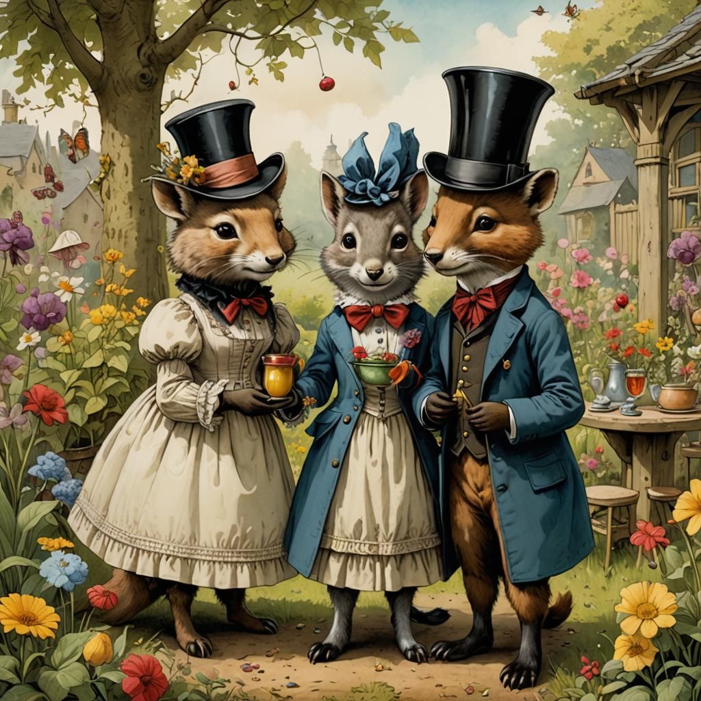 Whimsical Animal Garden Party in Storybook Style