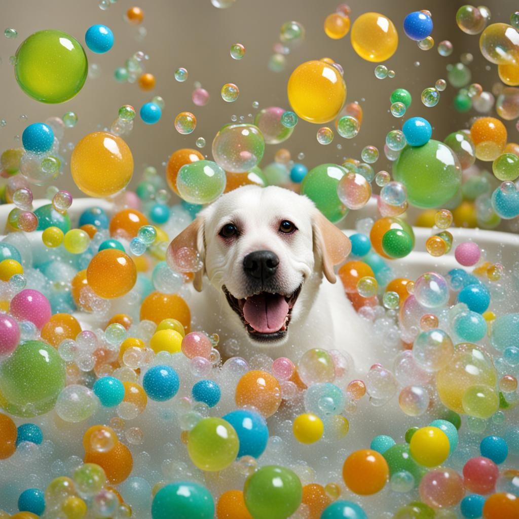 AI Generated Bubbles Bath Image