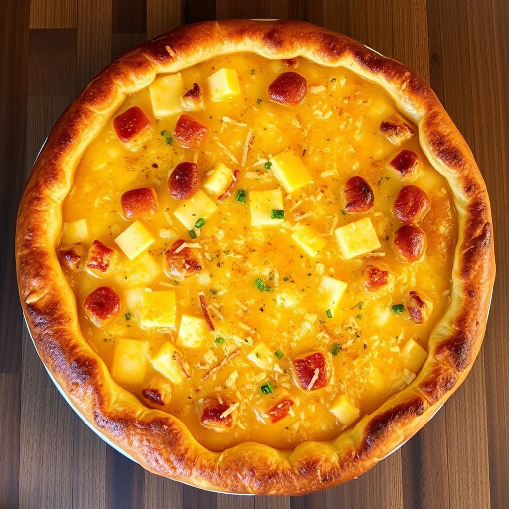 Golden Cheesy Auflauf in Impressionist Style