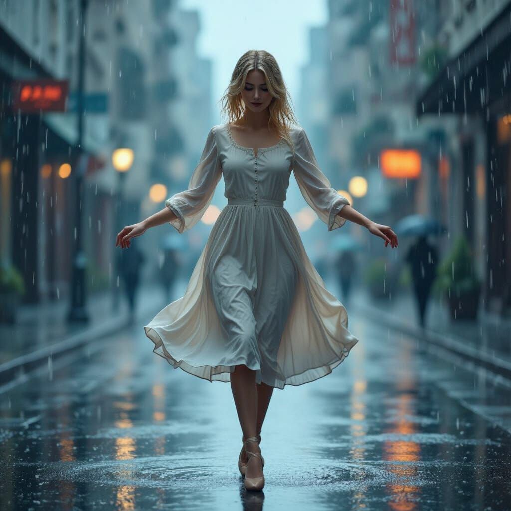 Rain Dancer in Pastel Turquoise Mist