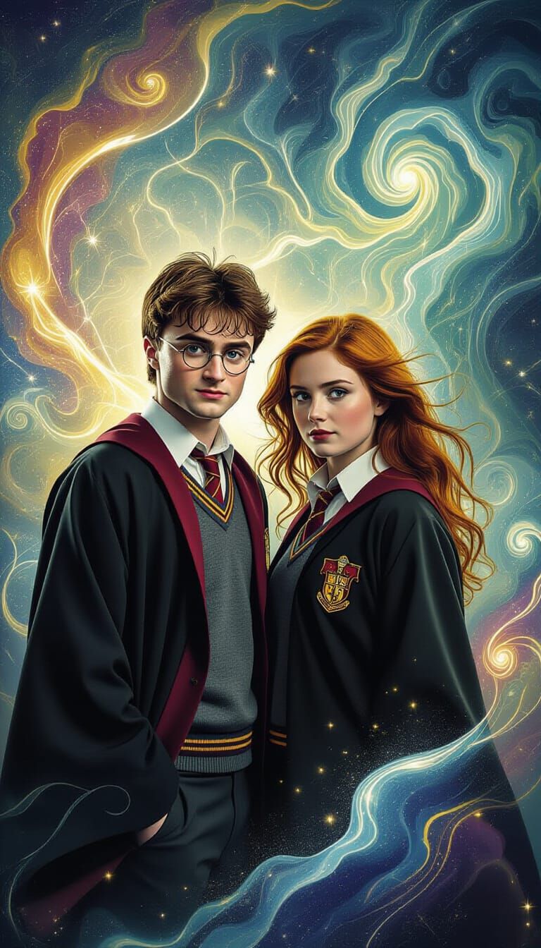 Harry Potter and Ginny Weasley in Visionary Art