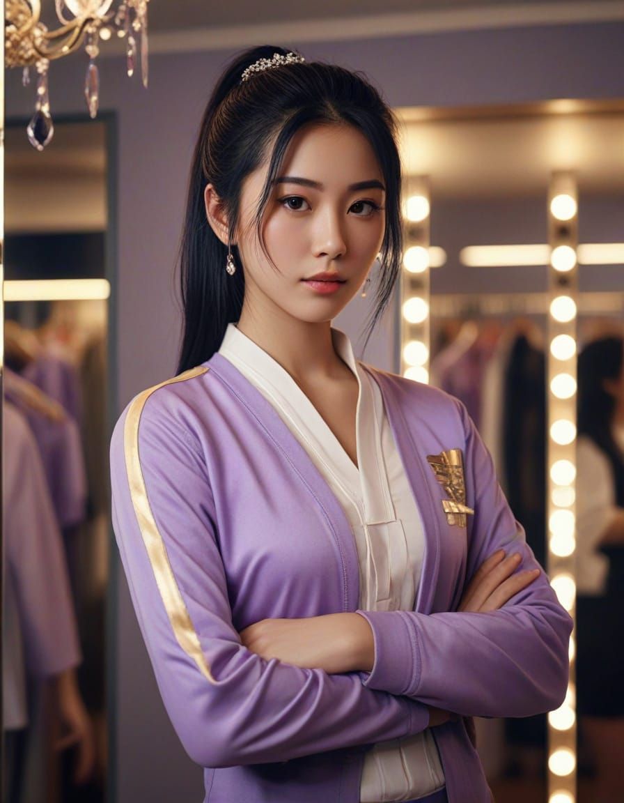 Japanese Girl in Dressing Room, Cinematic Art