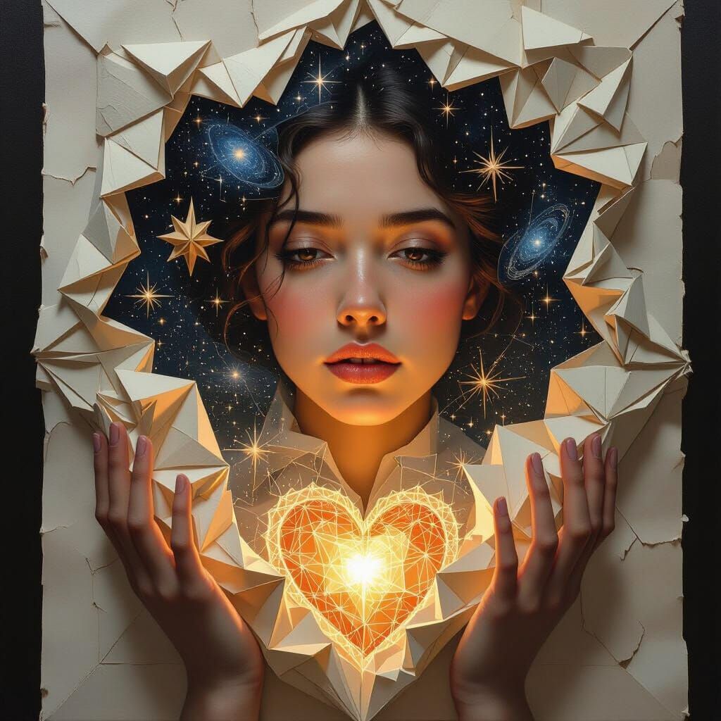 Old Master Portrait: Paper Universe Within Chest