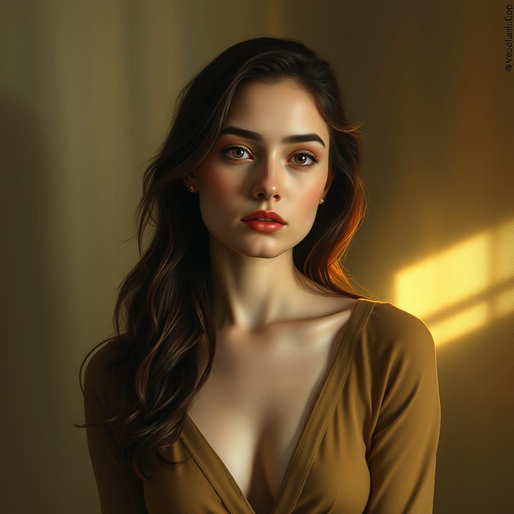 Ethereal Portrait in Sfumato Style