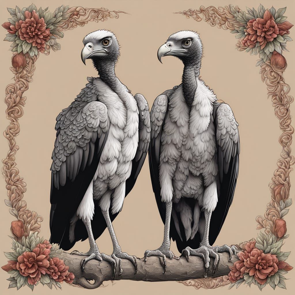 Loving Vulture Pair in Matrimony