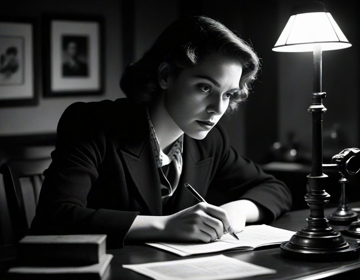 Art Deco Femme Fatale Detective Uncovers Forgery