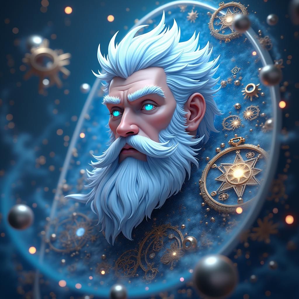 Celestial Being Amidst Clockwork: 3D Anime Art