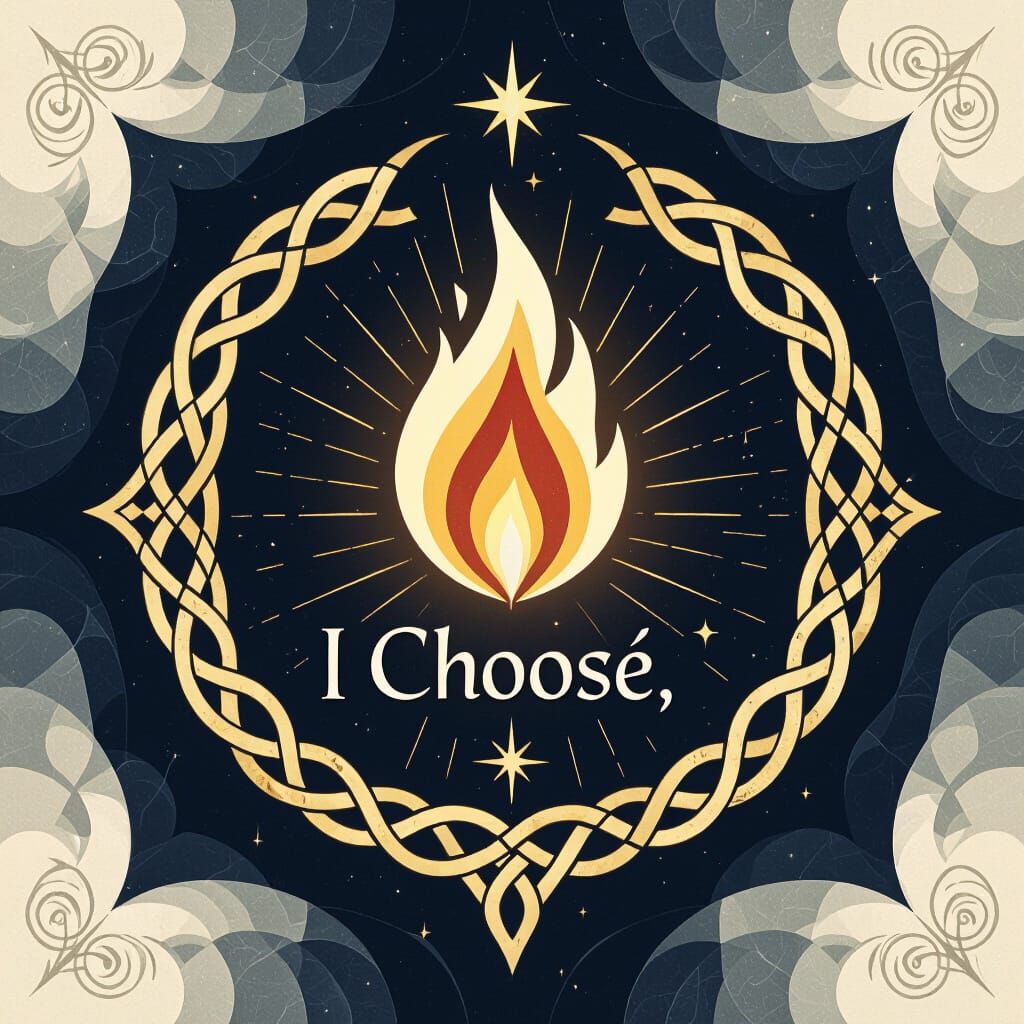 Mystical Sigil of Choice with Radiant Flame