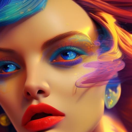 Hyperrealistic Monkey in Silk, Splash Art Concept