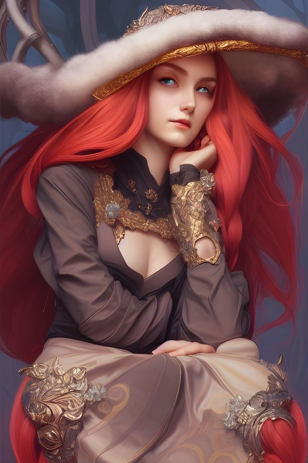 Elegant Portrait of Irene Belserion in Digital Art Style