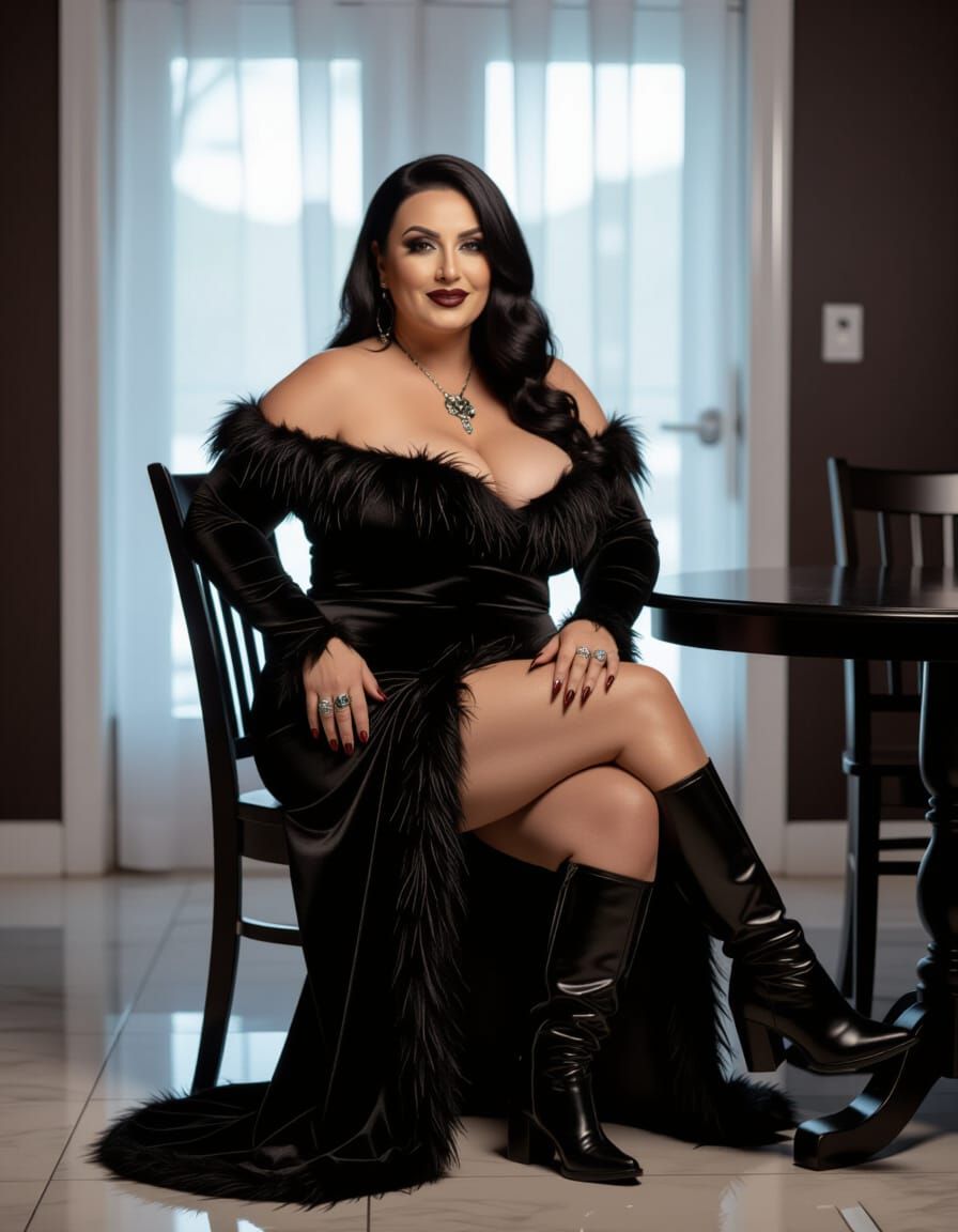 Gothic Arabian Woman in Melting Oil Style