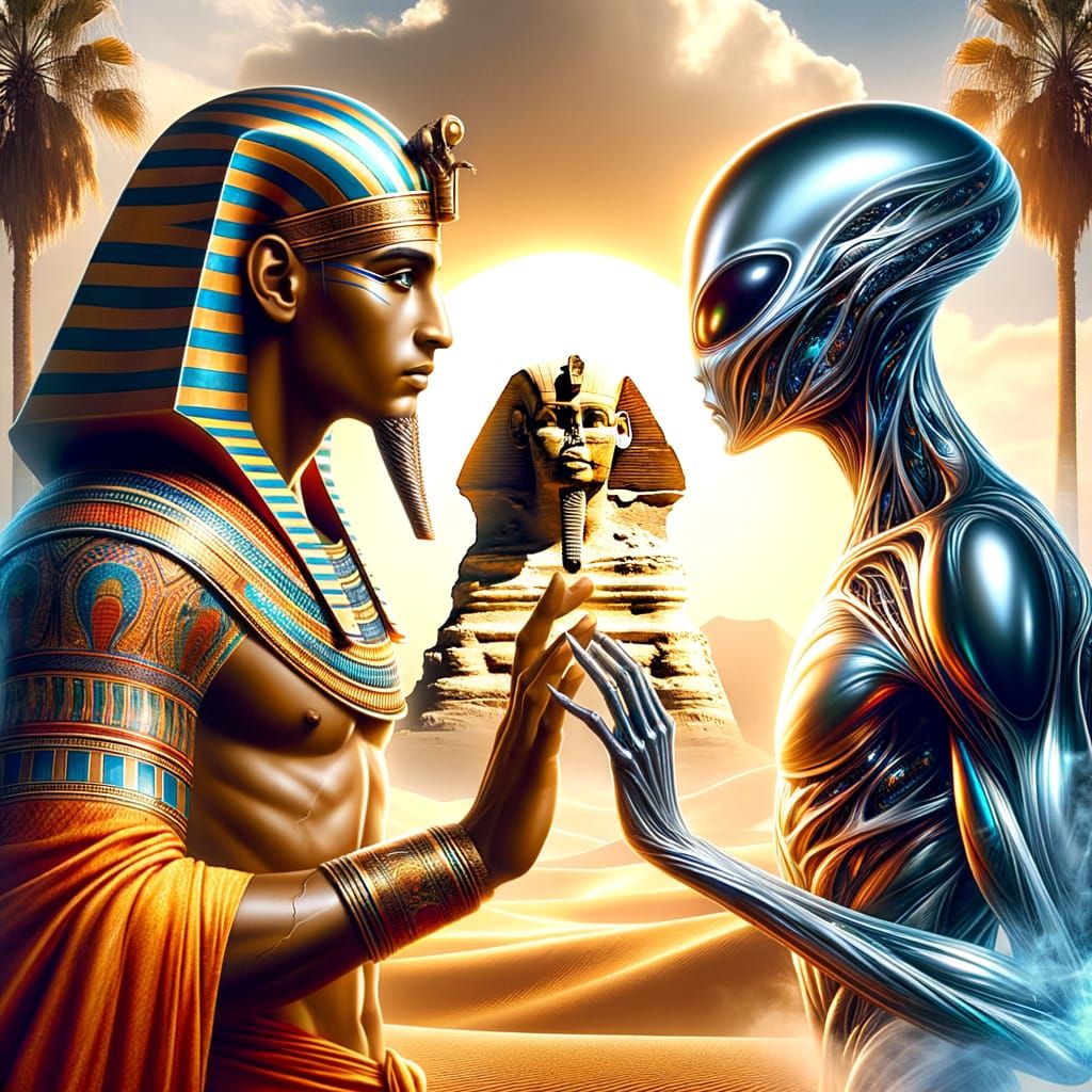 Ancient Egyptian Meets Alien Before Spaceship