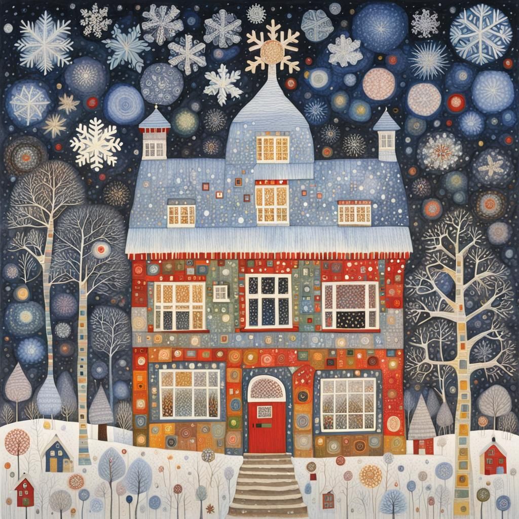 Vibrant Snowflake Masterpiece with Intricate Details