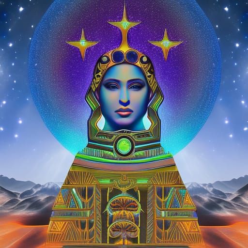 Holographic Inanna in Visionary Style