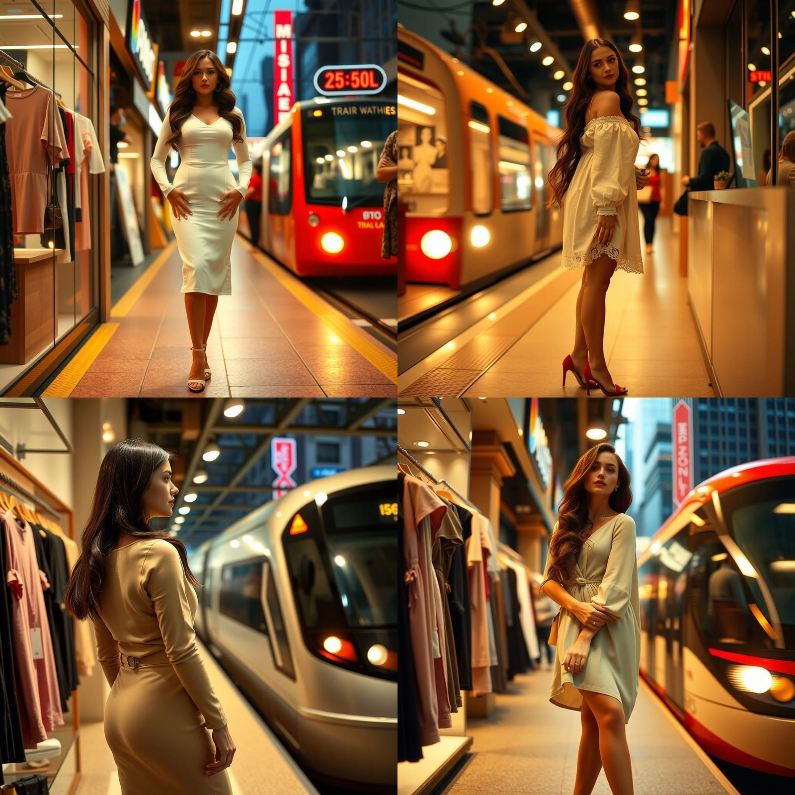 Woman in Clothing Store: Cinematic Film Still