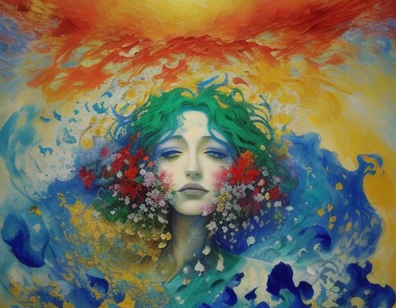 Dreamlike Surrealist Portrait in Chagall Style