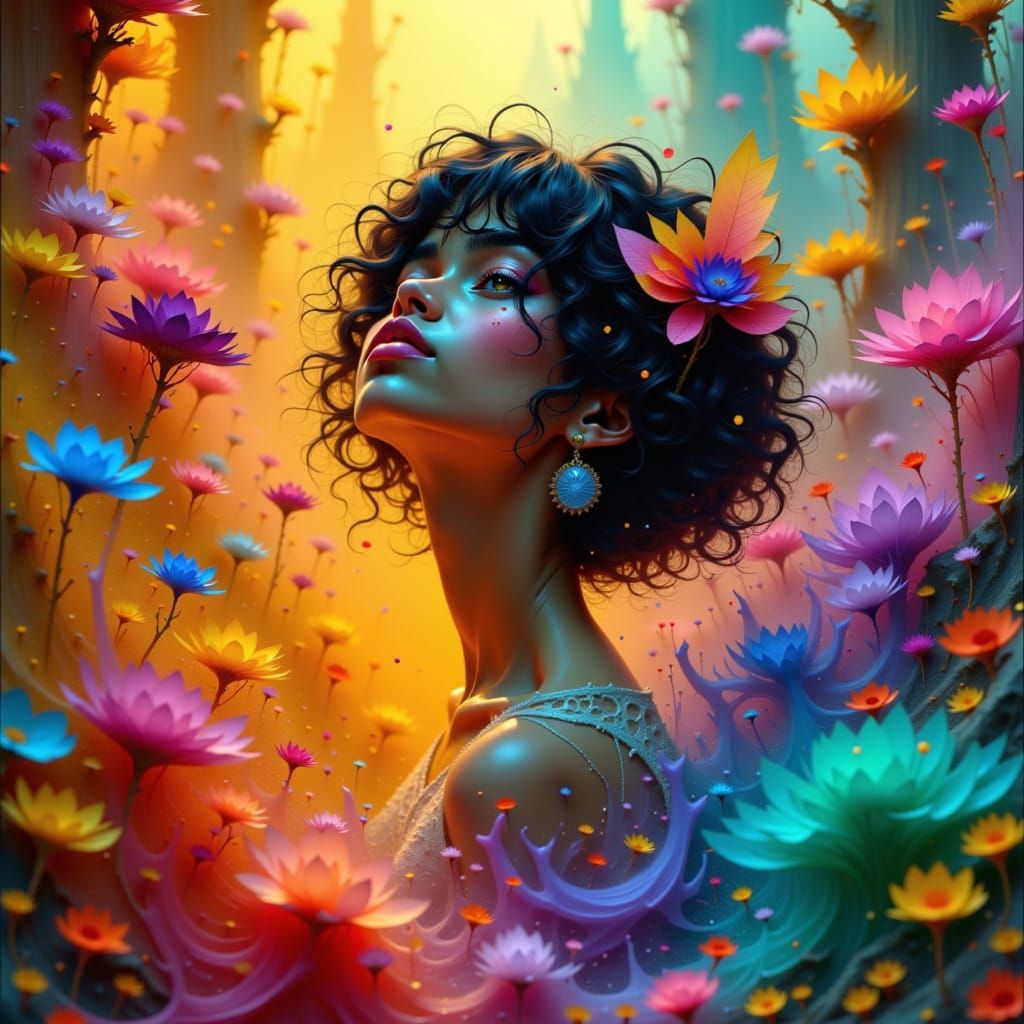 Dreamer in a Fantastical World in Digital Art Style