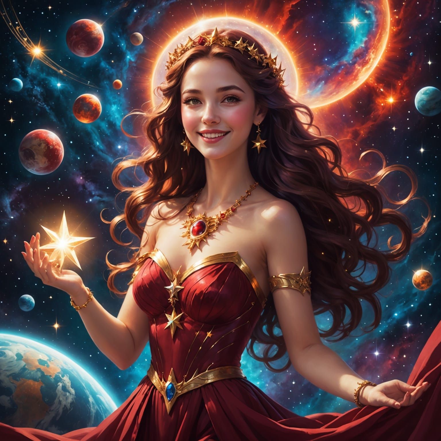 Goddess Shines with Heavenly Beauty