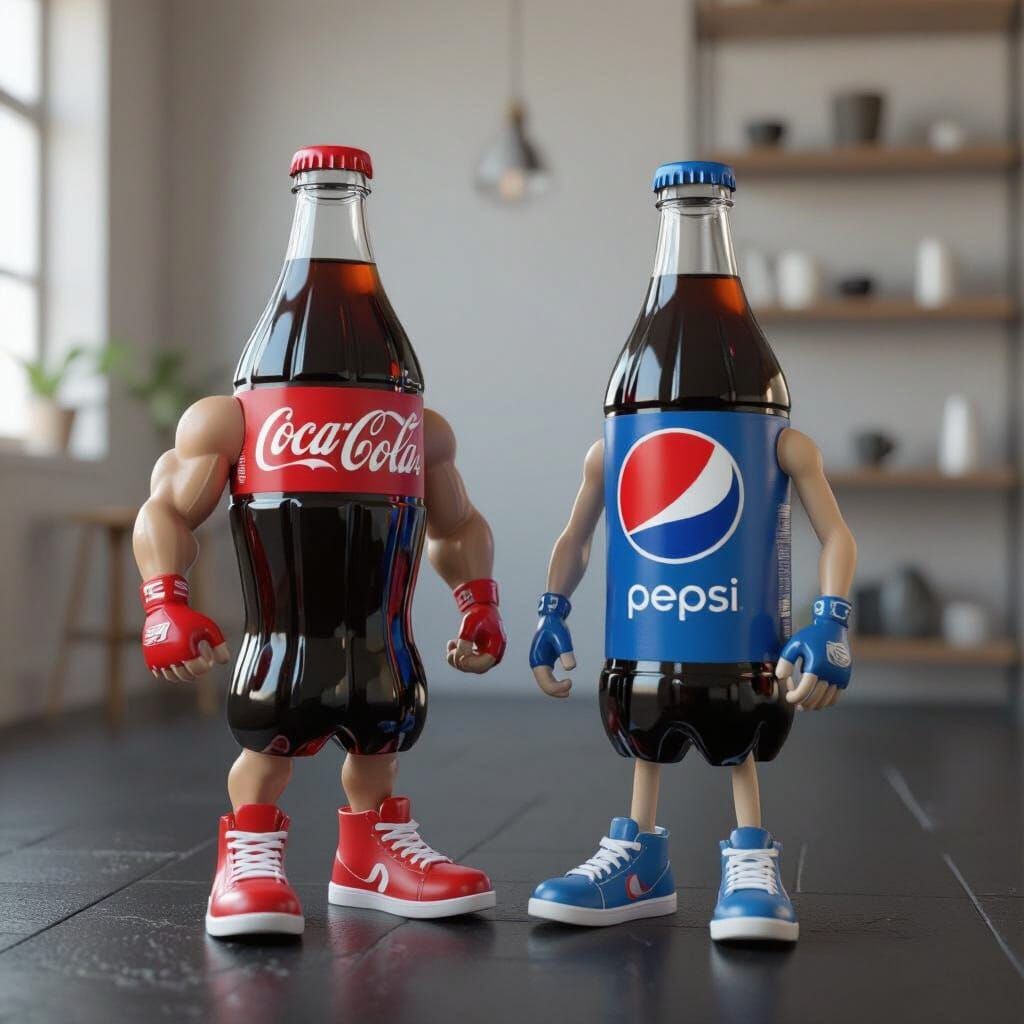 Coke vs Pepsi: Muscular vs Skinny in Realistic 3D Render