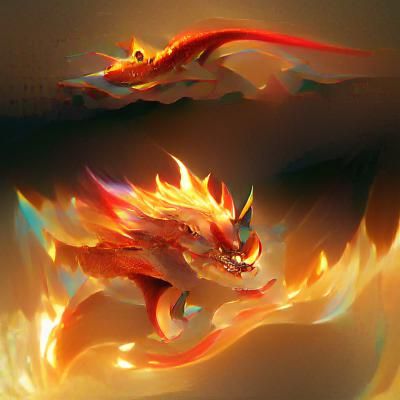 Majestic Fire Dragon in Blazing Inferno