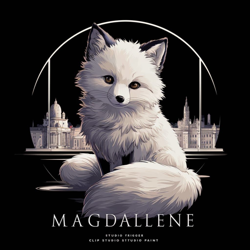 Anime Fox in Cityscape, Studio Trigger Style