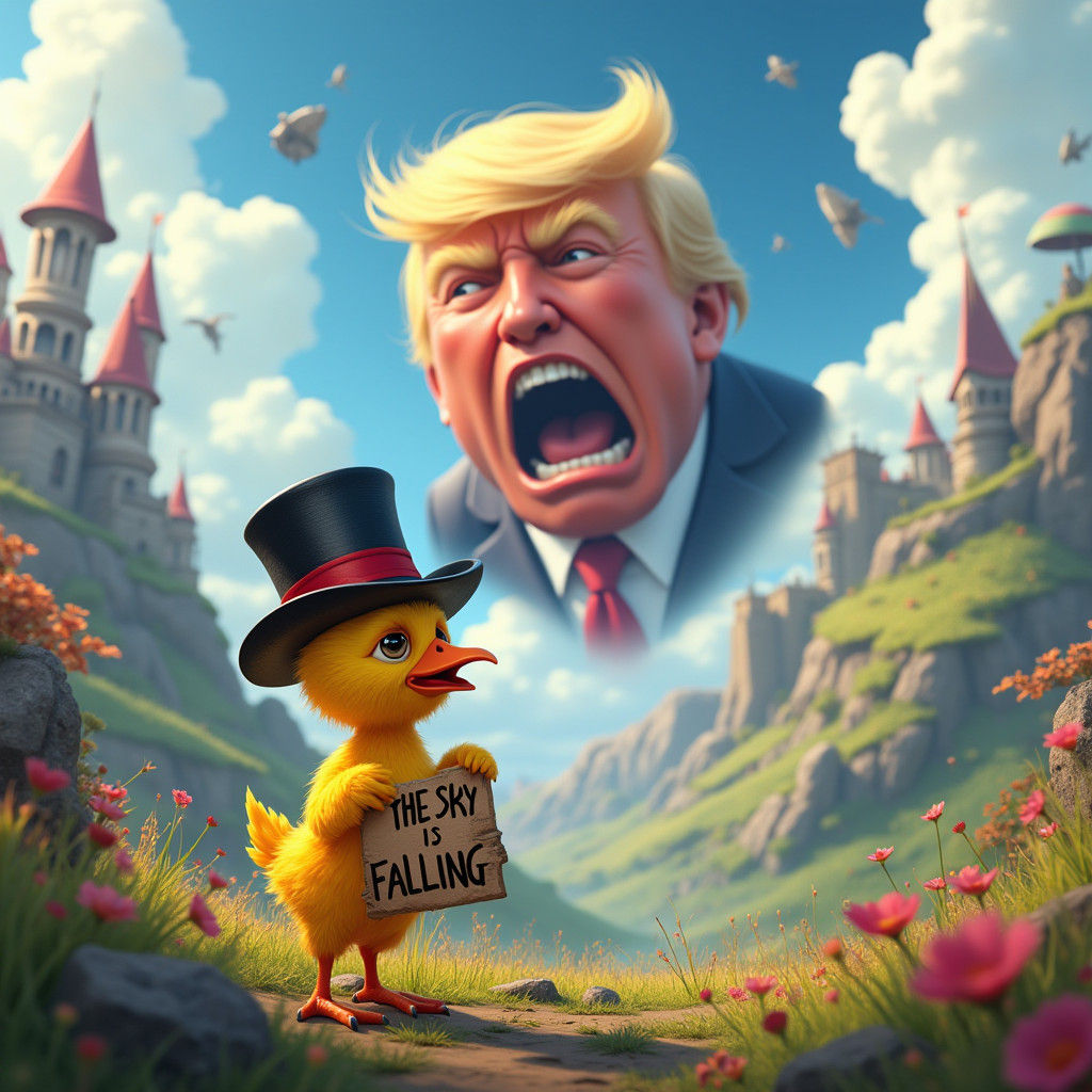 Chicken Little's Cartoon Nightmare: A Fantasy Concept Art