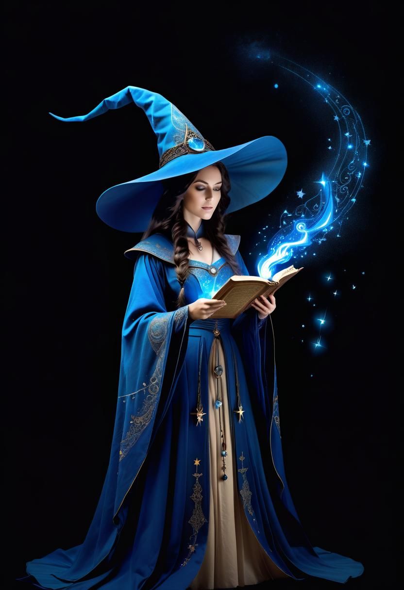 Beautiful Sorceress in a Magical Wizard's Garden