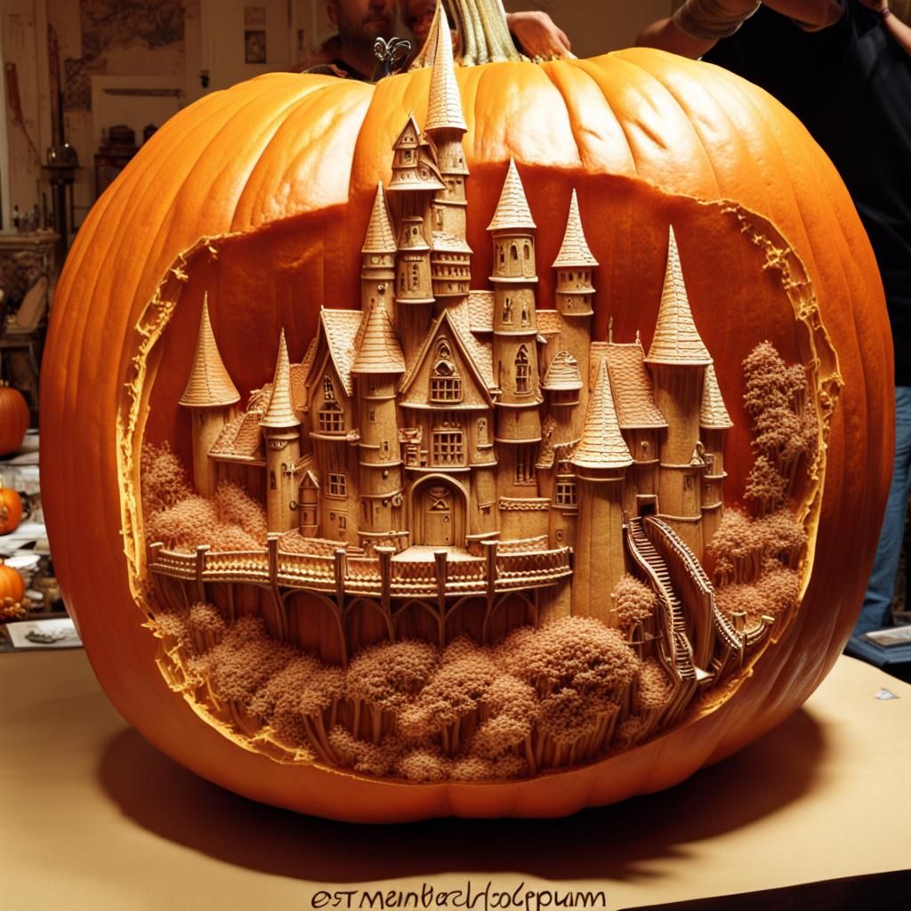 Fairytale Pumpkin Castle with Steampunk Engine