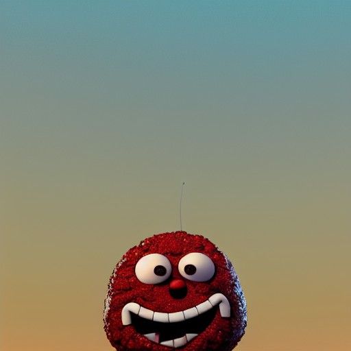 Hyperrealistic Meatwad with Human Eyes as 3D Art