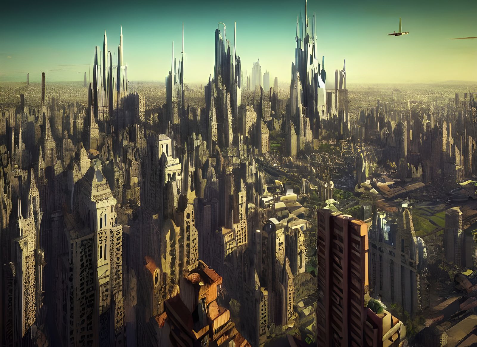 Fractal Cityscape Inspired by Picasso and Modern Architectur...