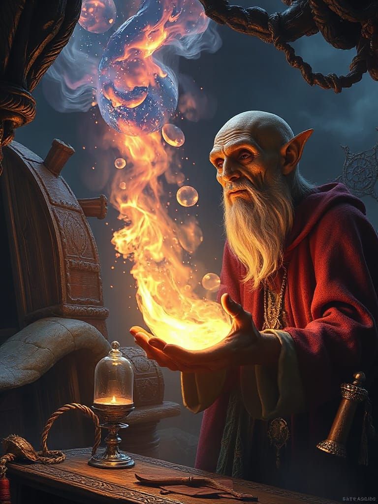 Mr. Sandman Conjuring Dreams in Fantastical Matte Painting