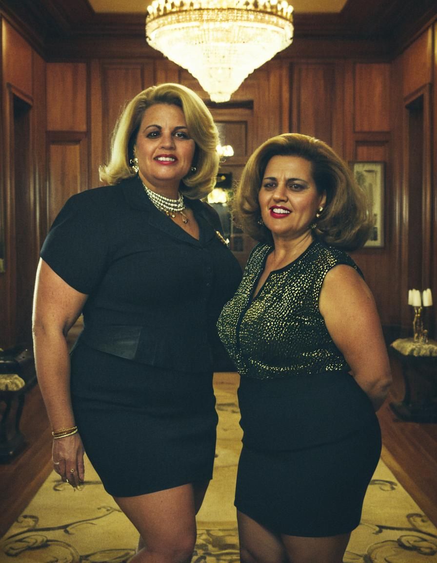 Businesswomen Share a Kiss in Luxurious Mansion