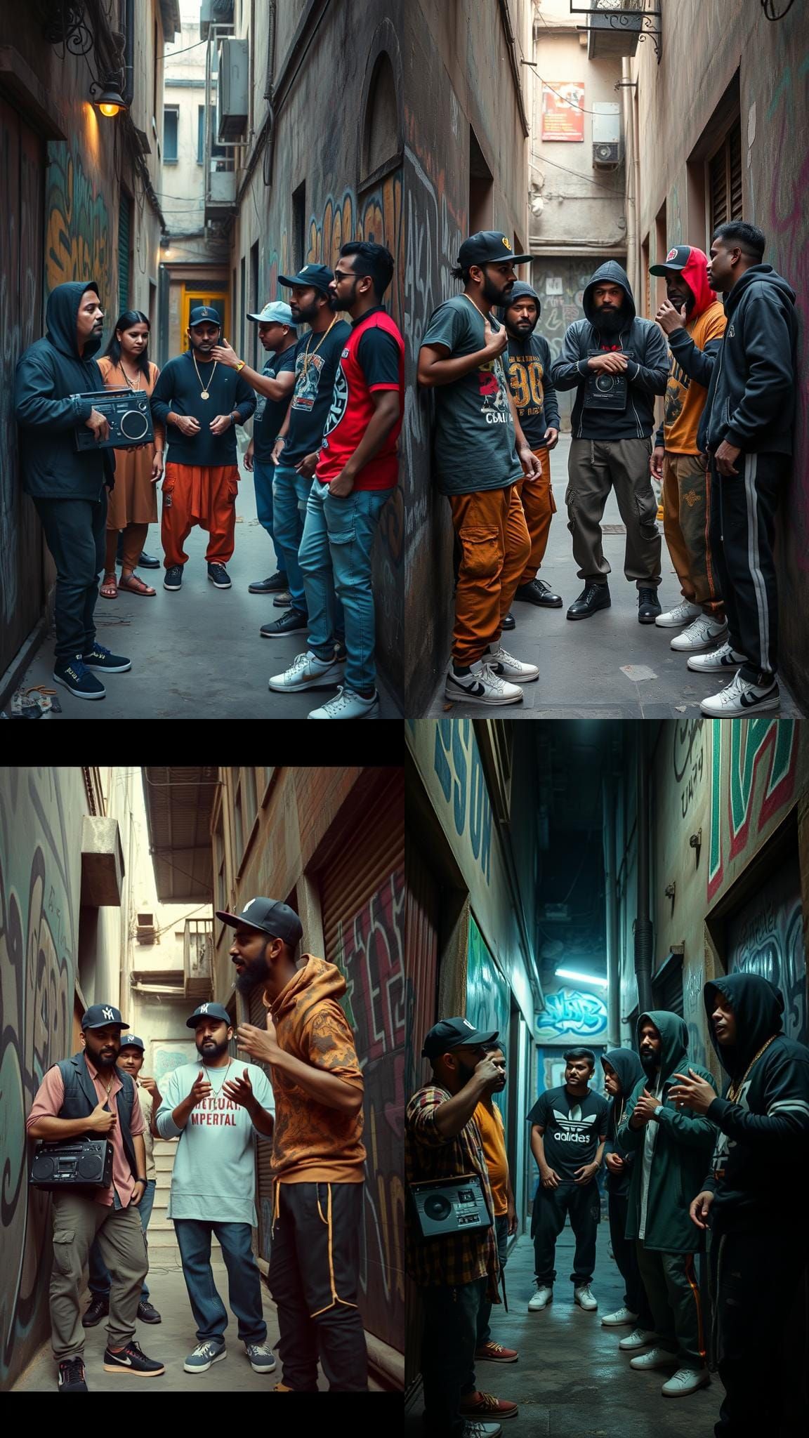 Bangladeshi Hip-Hop Artists in Alleyway: Cinematic Film Stil...