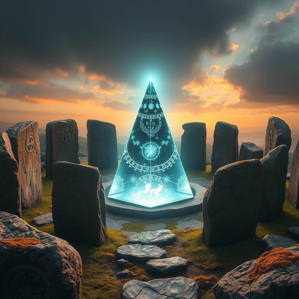 Ancient Megalithic Circle with Energy Pyramid