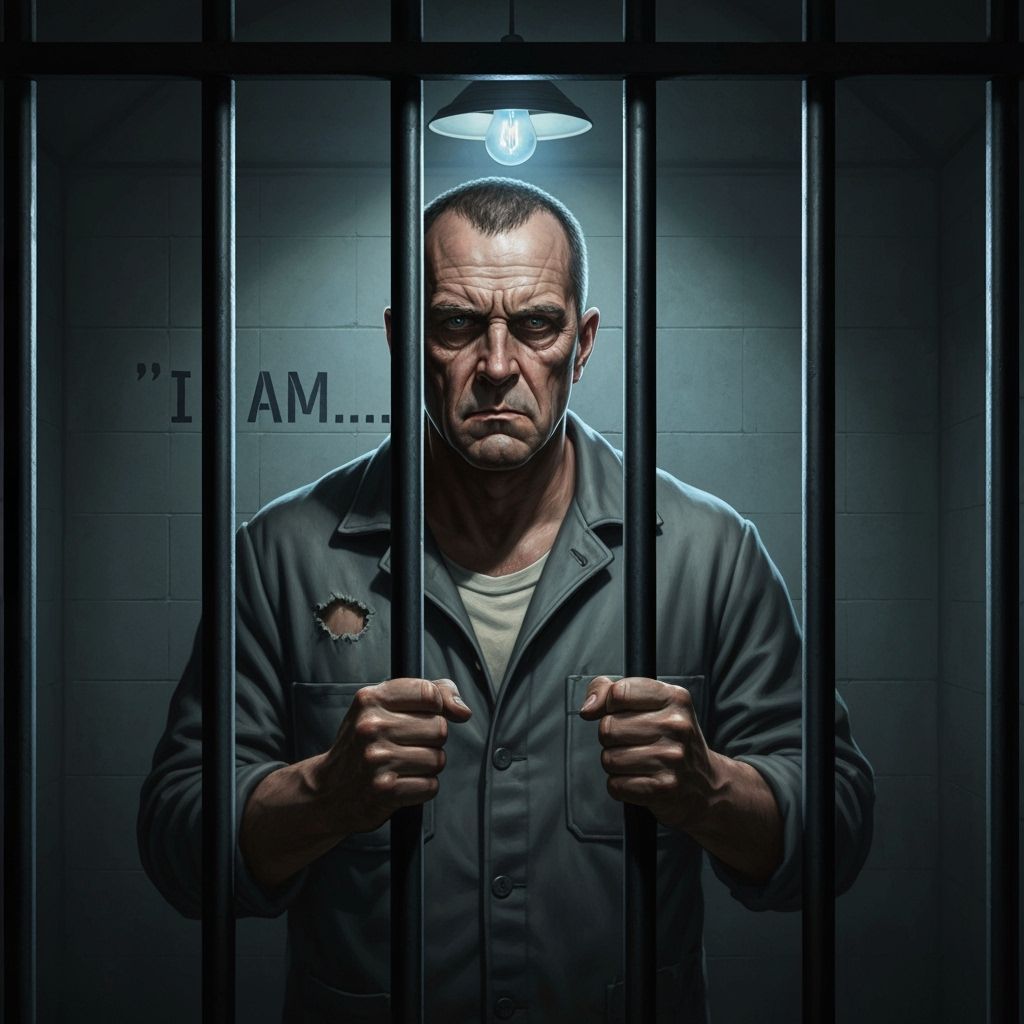 Prisoner's Defiance Behind Steel Bars