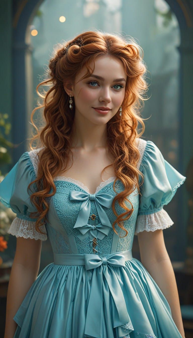 Ethereal Countess in Emerald Green and Royal Blue