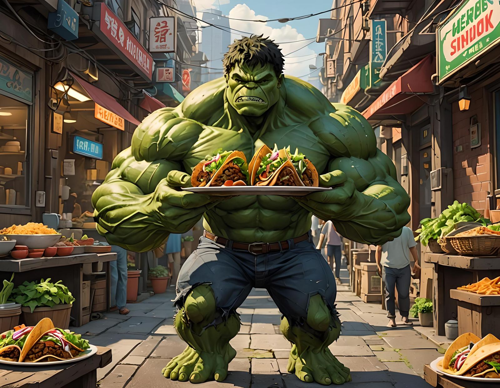 Hulk's Taco Time: Anime Key Visual